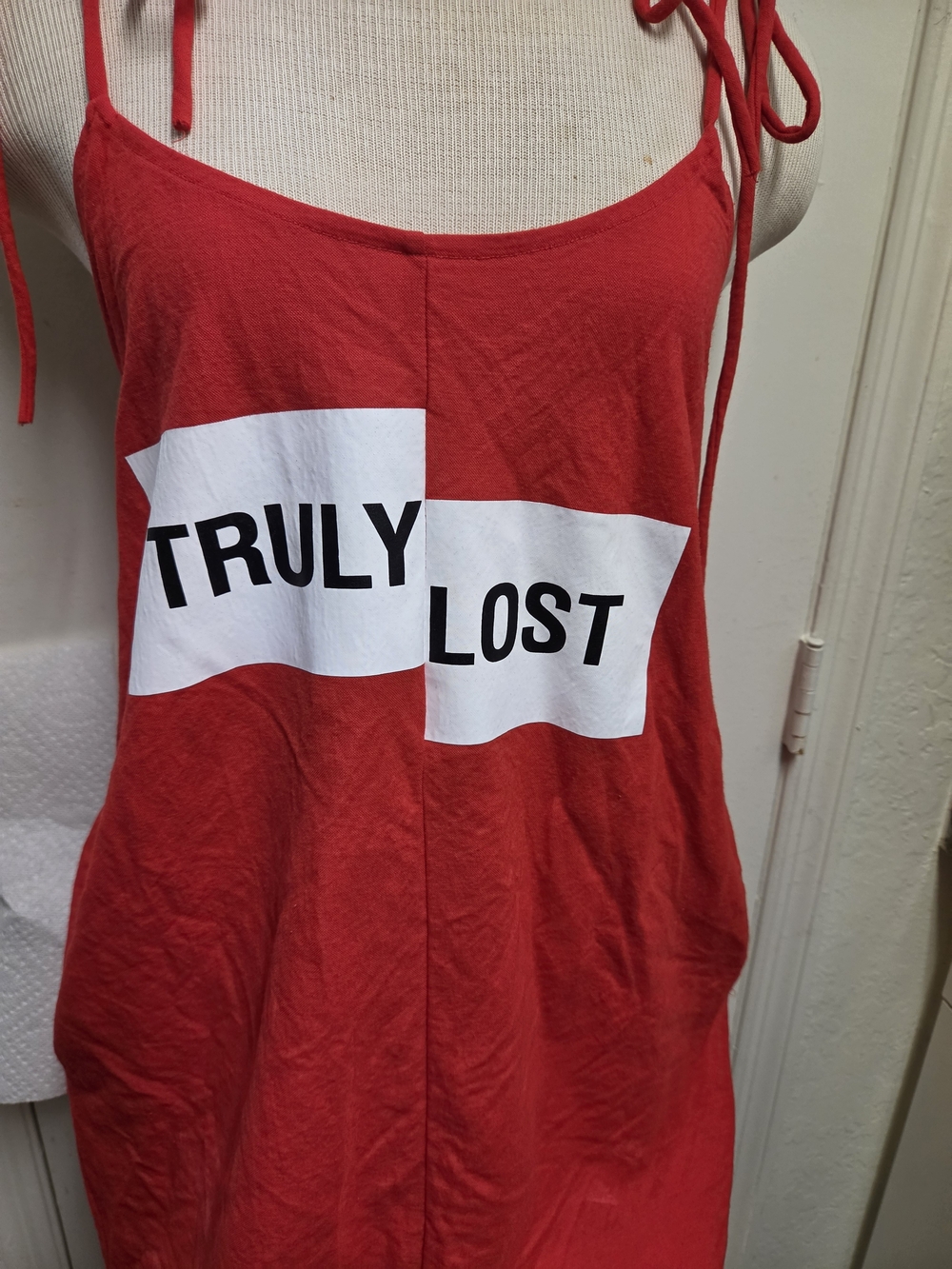 Truly Lost Red Women's Tie-Shoulder Tank Top